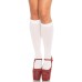 Leg Avenue Nylon Knee Highs White UK 6 to 12