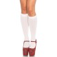 Leg Avenue Nylon Knee Highs White UK 6 to 12