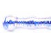 Blue Wavy Glass Dildo